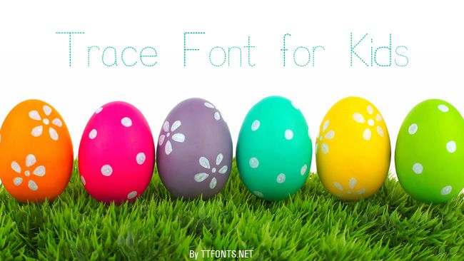 Trace Font for Kids example
